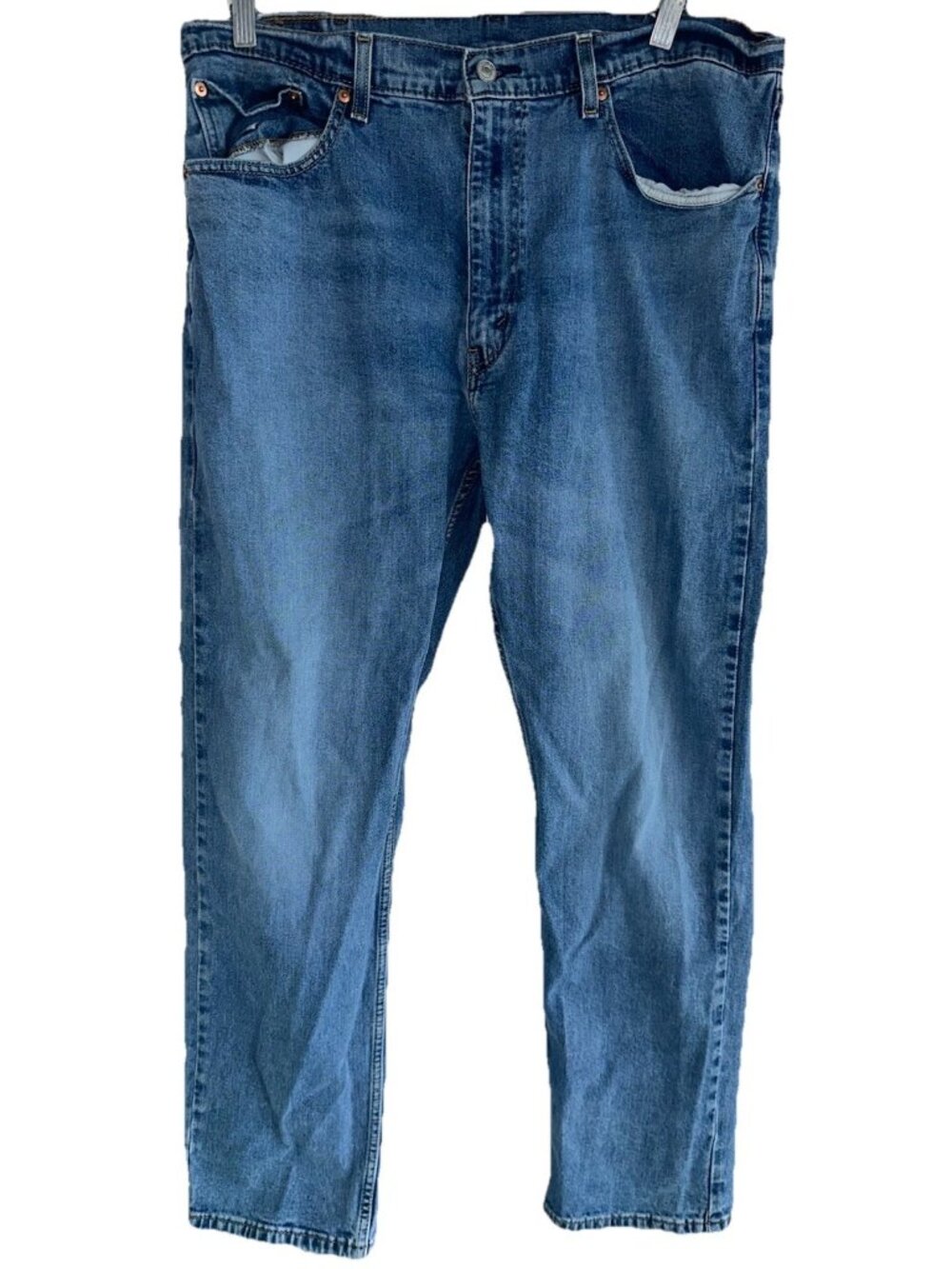 38x32 Levi's 505 Straight Leg Medium Wash Mens Blue Denim Jeans